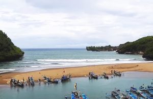 Scenic Beauty of Baron Beach Gunungkidul Yogyakarta